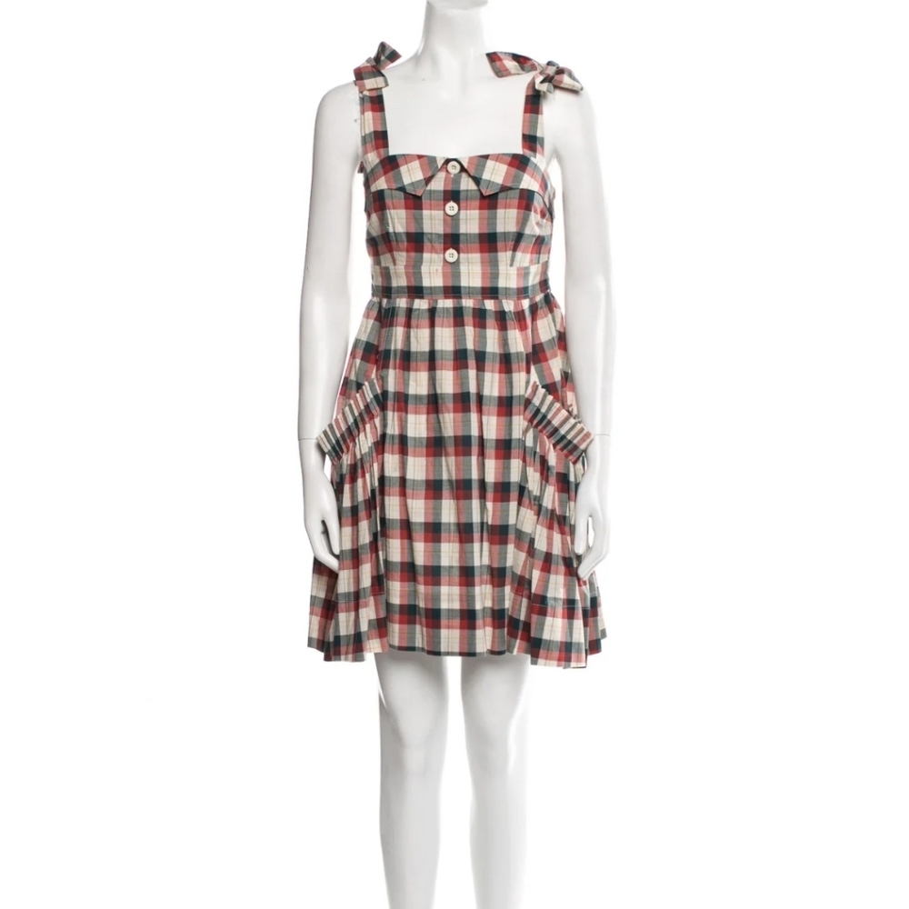 Marc By Marc Jacobs Multicolor Plaid Midi Dress